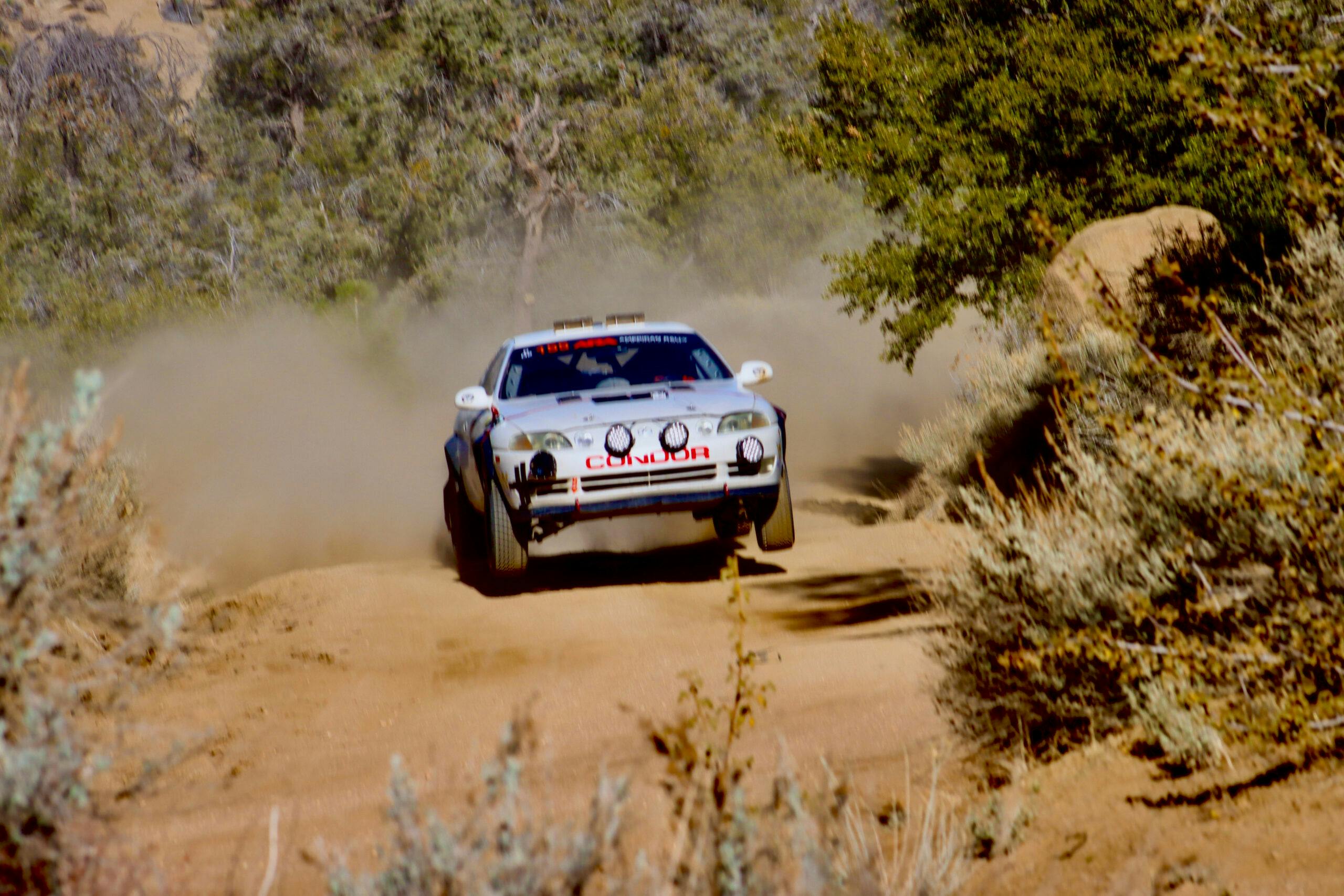 Lexus SC400 off-road rally car action