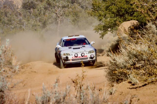 Lexus SC400 off-road rally car action