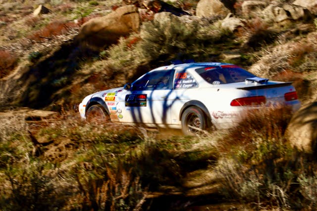 Lexus SC400 off-road rally car action