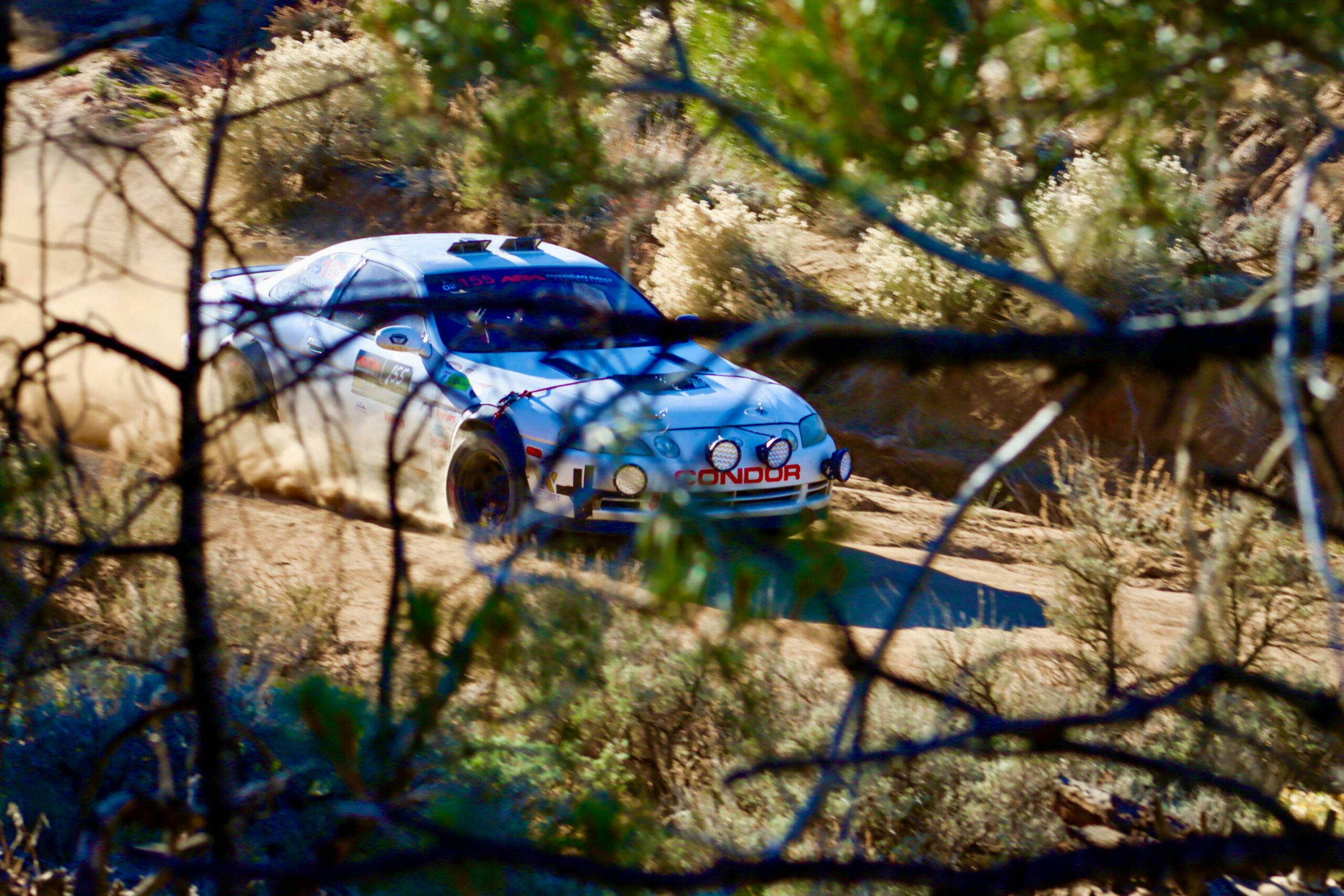 Lexus SC400 off-road rally car action