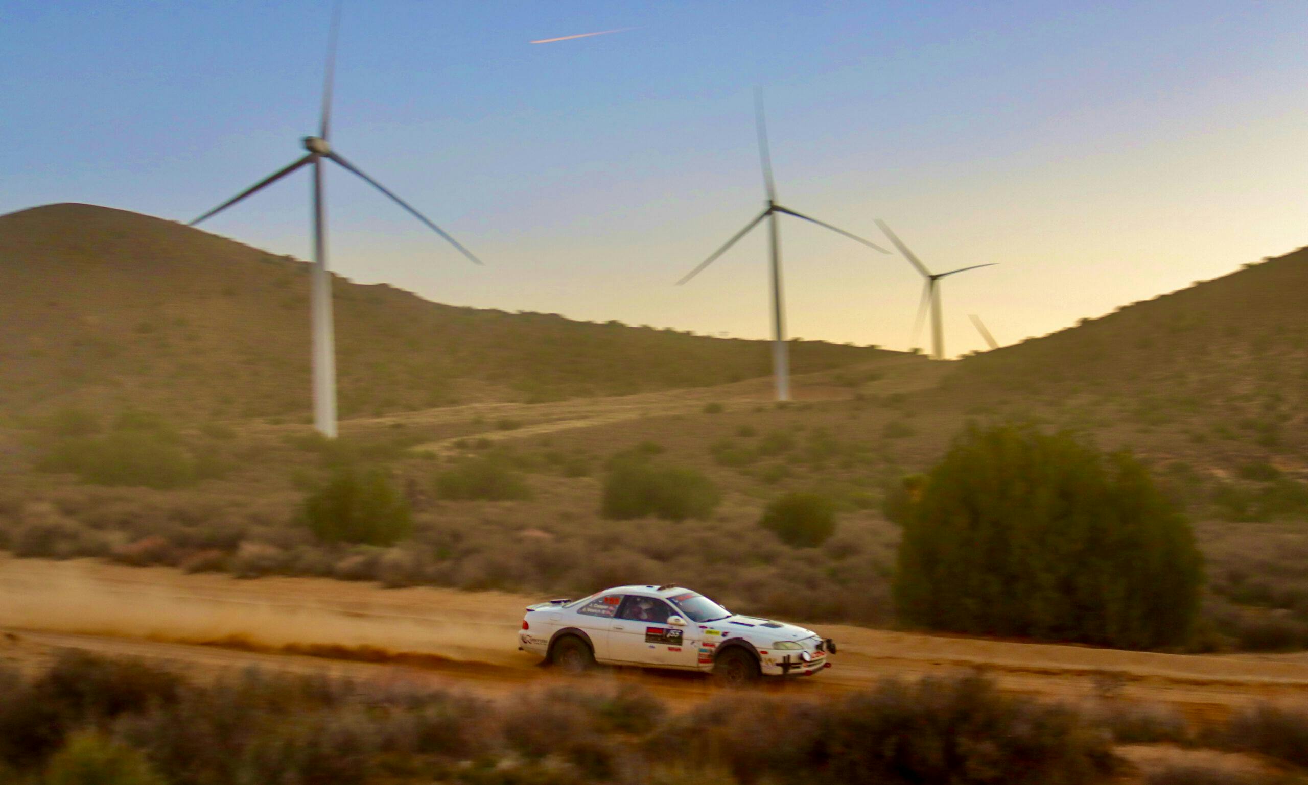 Lexus SC400 off-road rally car action