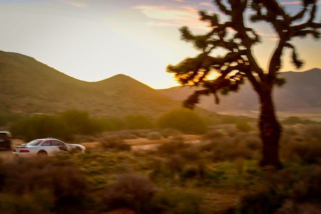 Lexus SC400 off-road rally car action