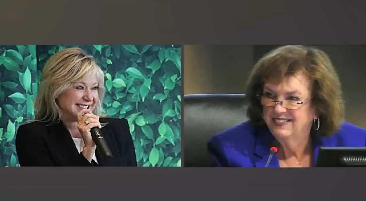 mayor carolyn parrish and former mayor bonnie crombie battle on social media in mississauga mayoral race.