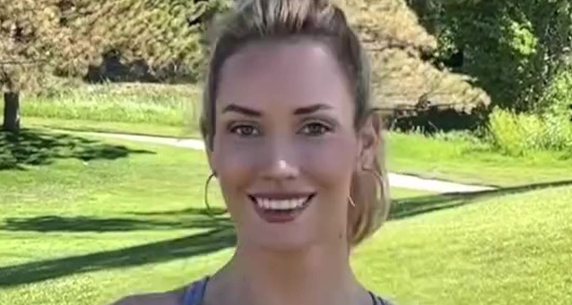Paige Spiranac 'gets jiggly with it' as she shows off super slow-mo swing in very revealing top
