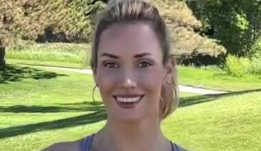 Paige Spiranac 'gets jiggly with it' as she shows off super slow-mo swing in very revealing top