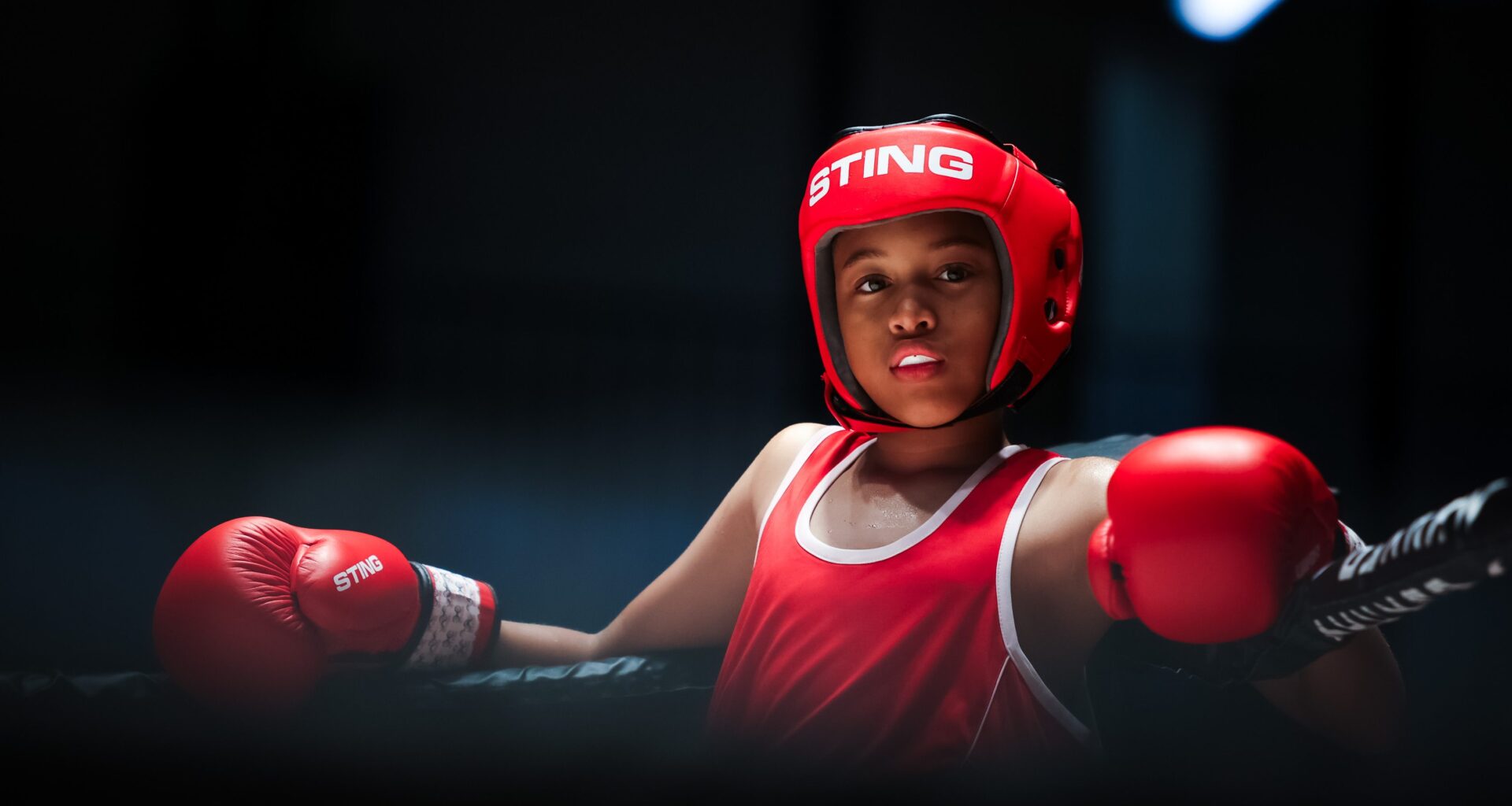 Quincey competes in a boxing match in a scene from They Fight