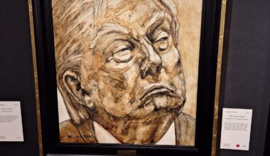 Portrait of Donald Trump made using horse manure sells for $1,800 in Sooke