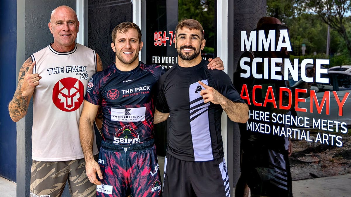 MMA fighter Dustin Lampros outside gym