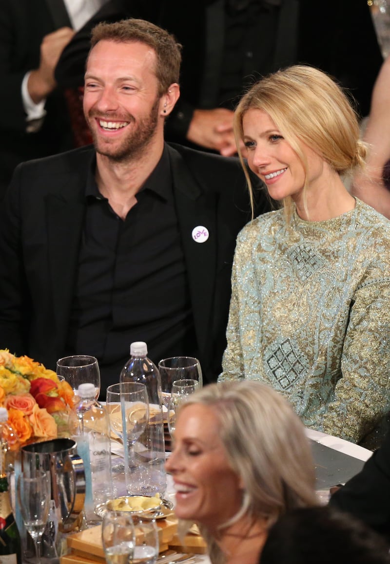 Chris Martin and Gwyneth Paltrow were married from 2003 to 2016. Pictured here at the Golden Globe Awards in January 2014.