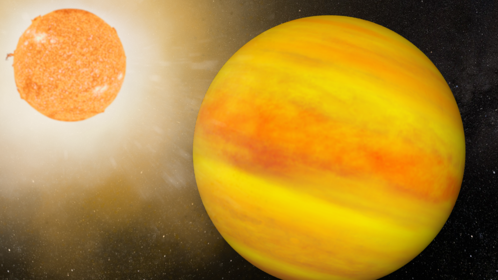 An illustration of the weird hot Jupiter exoplanet CoRoT-2 b