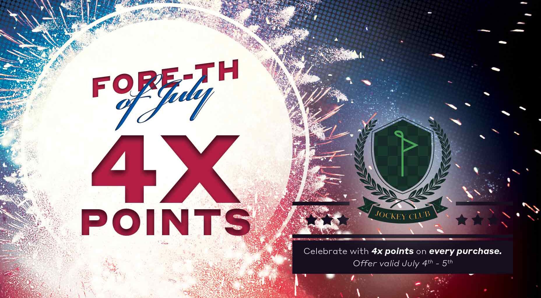 Earn 4X rewards points on Fairway Jockey purchases this weekend