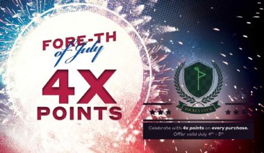 Earn 4X rewards points on Fairway Jockey purchases this weekend