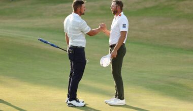 Sam Burns takes the lead in a British Open he planned to miss