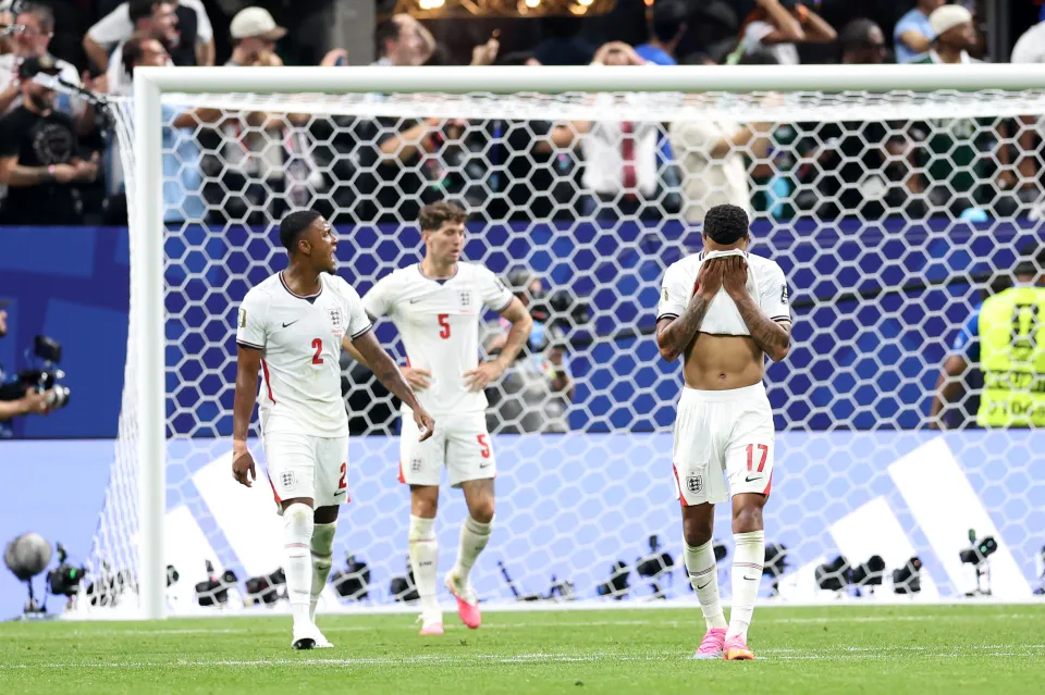 Morgan Rogers reacts after Argentina's second goal