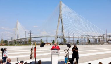 Canada marks opening of Gordie Howe bridge without U.S.
