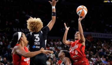 Kelsey Mitchell, Caitlin Clark lead Indiana Fever to win over A'ja Wilson and Las Vegas Aces