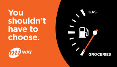 Graphic depicting a gas gauge with a tagline, "You shouldn