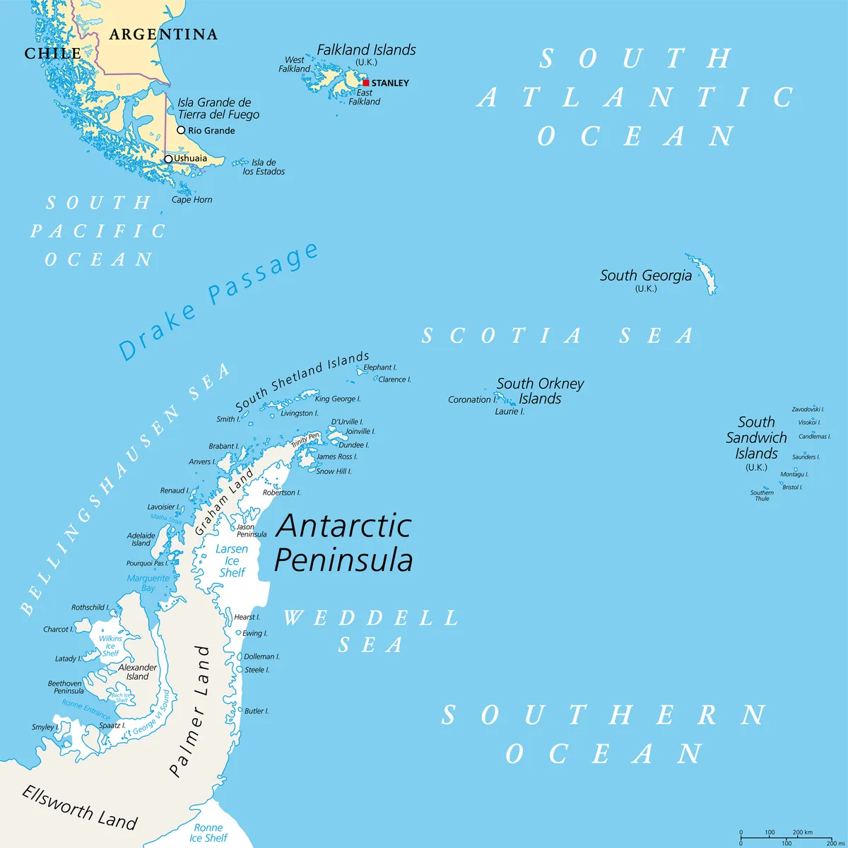 Antarctic Peninsula area amp