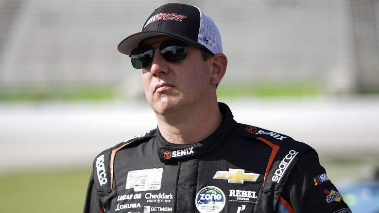 Kyle Busch looks on during NASCAR Cup Series qualifying at Atlanta Motor Speedway in June 2025.