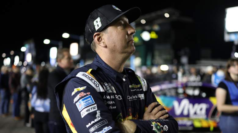 Kyle Busch stands on pit road during qualifying for the 2026 Daytona 500 at Daytona International Speedway.