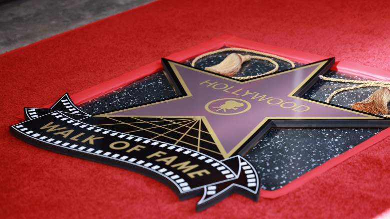 A Hollywood Walk of Fame star displayed during a ceremony in Hollywood, California.