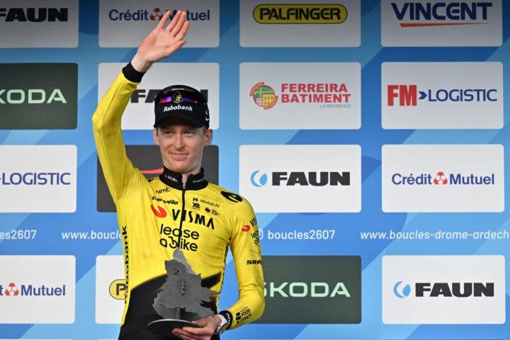 Matteo Jorgenson (Team Visma - Lease a Bike) takes second in the Faun Drome Classic 2026 (Photo: Billy Ceusters/Getty Images)