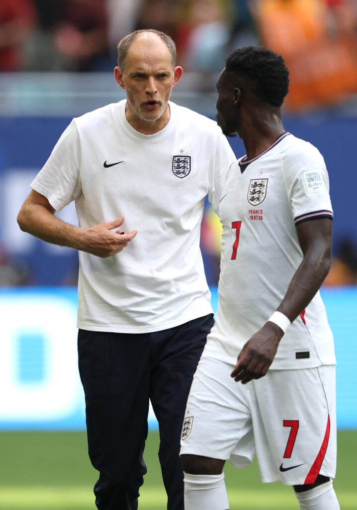 Thomas Tuchel explains why he failed to play Bukayo Saka v Argentina as Arsenal man nets hat-trick