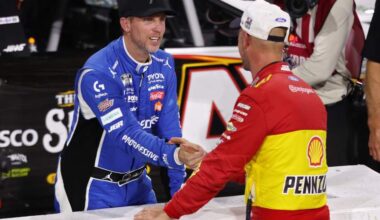 Joey Logano explains how his rivalry with Denny Hamlin changed after his North Wilkesboro NASCAR win and playoff boost.