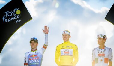 Remco Evenepoel (left) finished as runner up in the Tour de France (Photo: Jasper Jacobs / Belga via AFP)