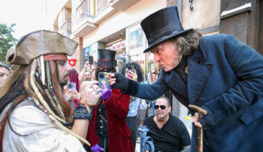 Johnny Depp attends the Paramount Pictures San Diego Comic-Con Ebenezer Office Activation at 235 Fifth Ave. on July 23, 2026, in San Diego, California.
