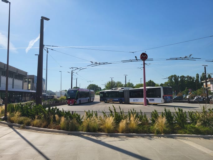 Buses in the City of Rimini, Italy.