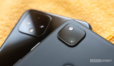 Google Pixel 4a and Pixel 4 camera housing