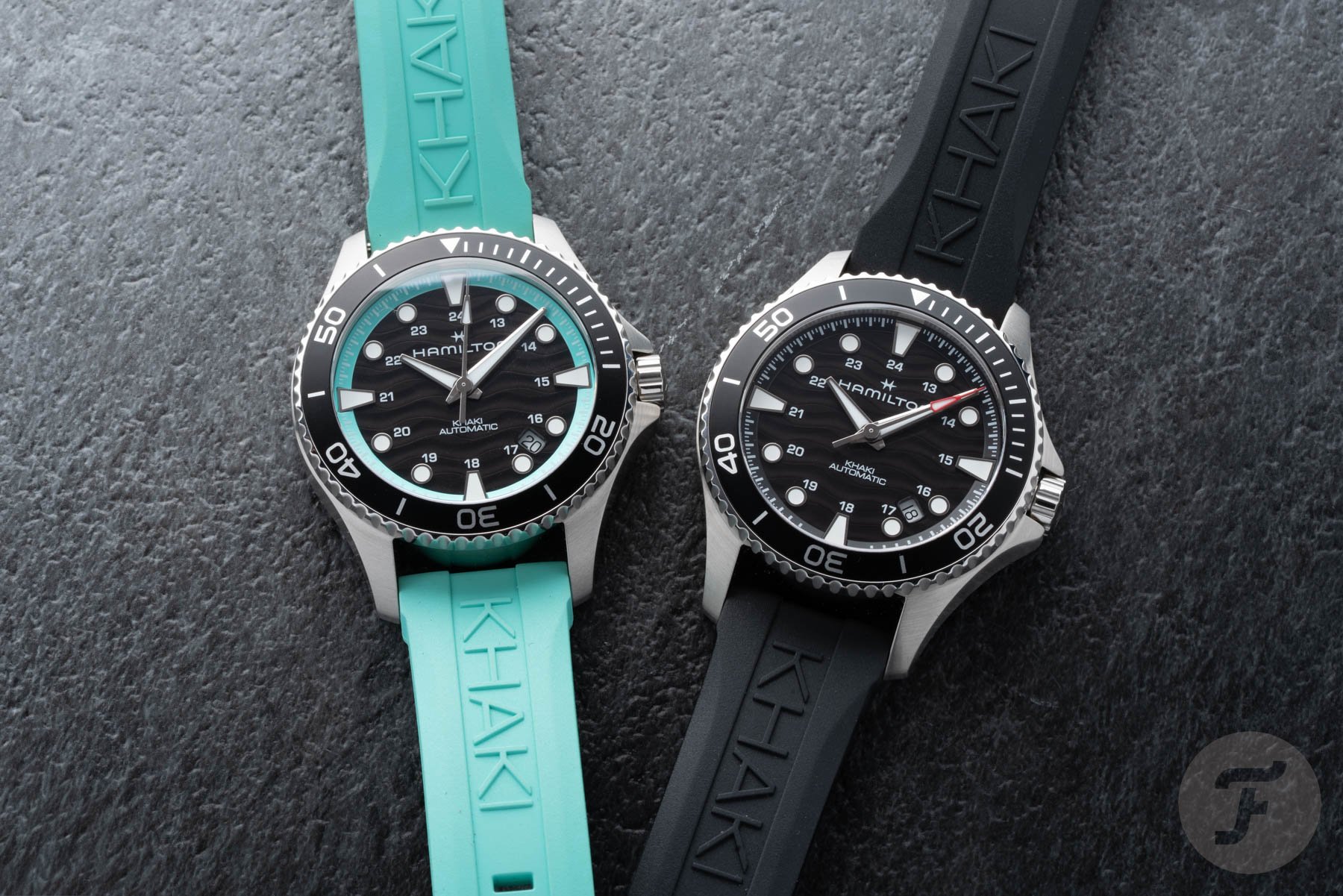 Hamilton Khaki Navy Scuba Auto models side by side