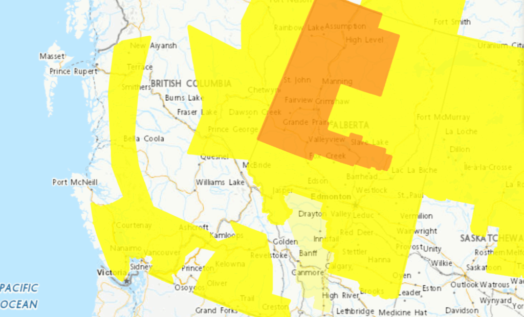Heat warnings have been issued for much of Southern B.C.