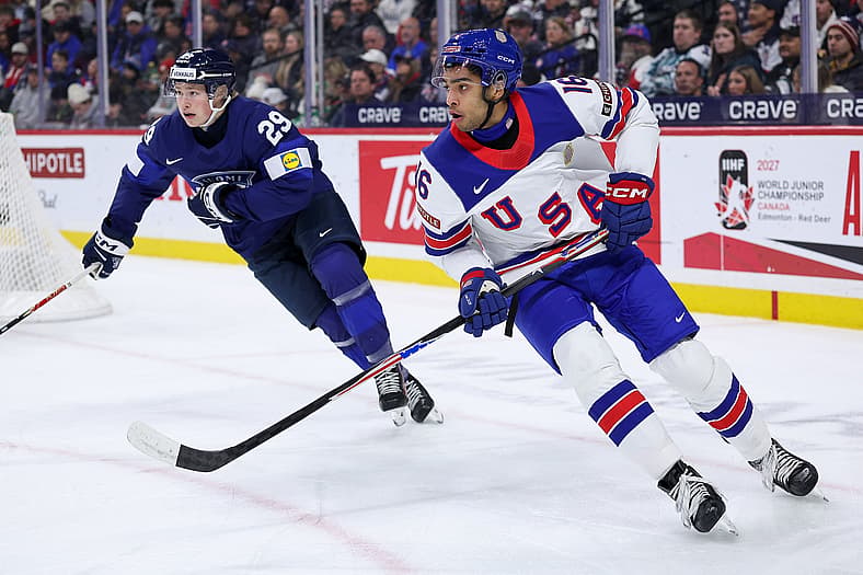 Hockey: 2026 IIHF World Junior Championship-USA vs Finland