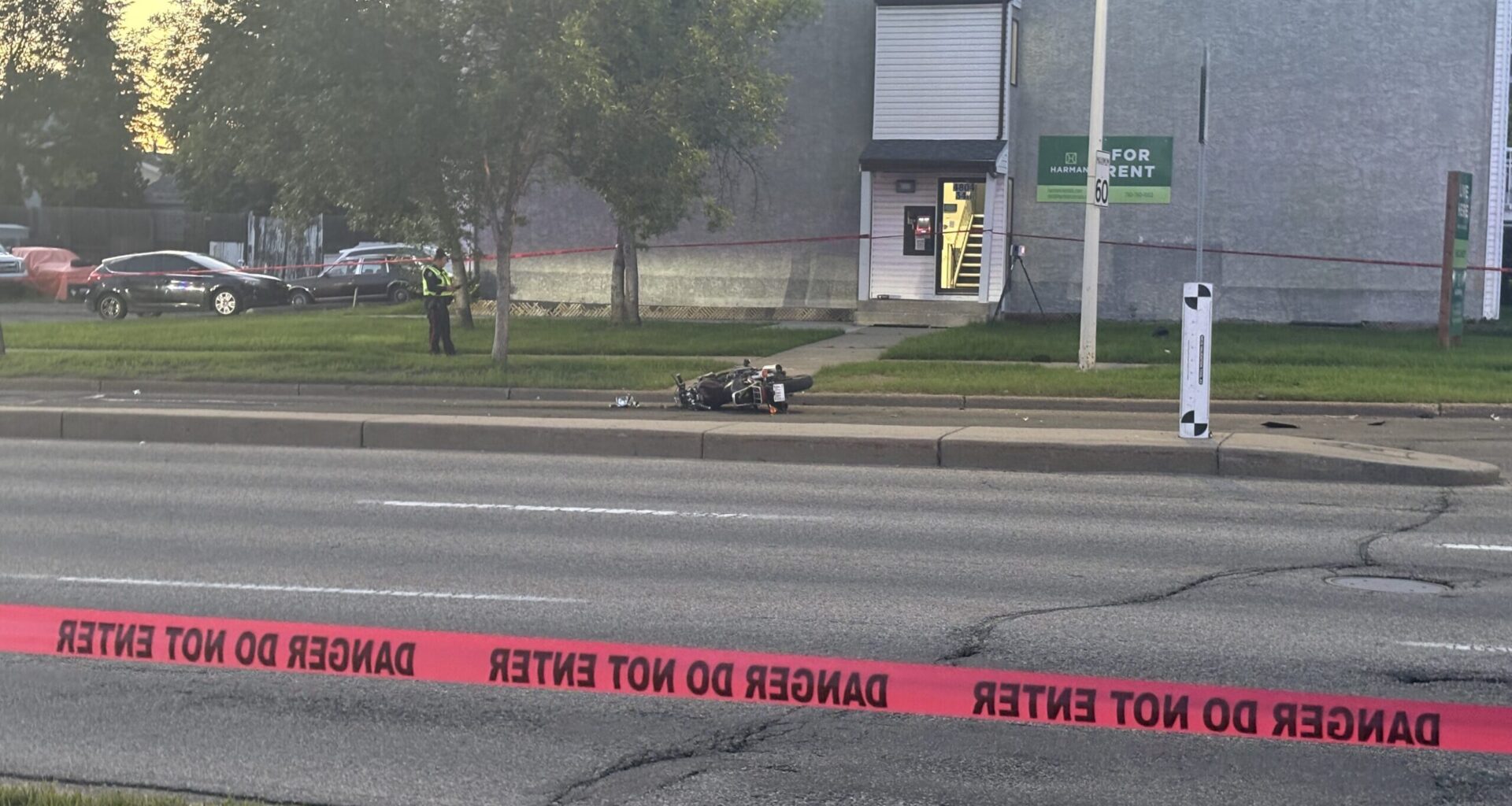 Edmonton police investigate motorcycle crash in Mill Woods Monday night