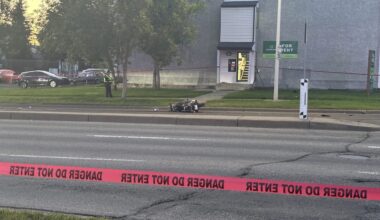 Edmonton police investigate motorcycle crash in Mill Woods Monday night