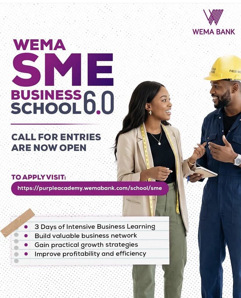 Call for Applications: Wema Bank SME Business School 2026 (Free Business
