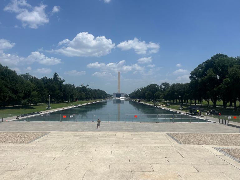 The Lincoln Memorial reflecting pool