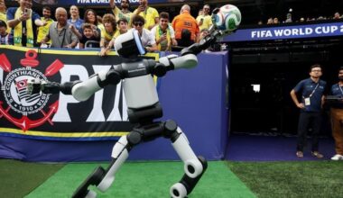 Meet the humanoid robot that just delivered the game ball at the Brazil v. Norway World Cup match