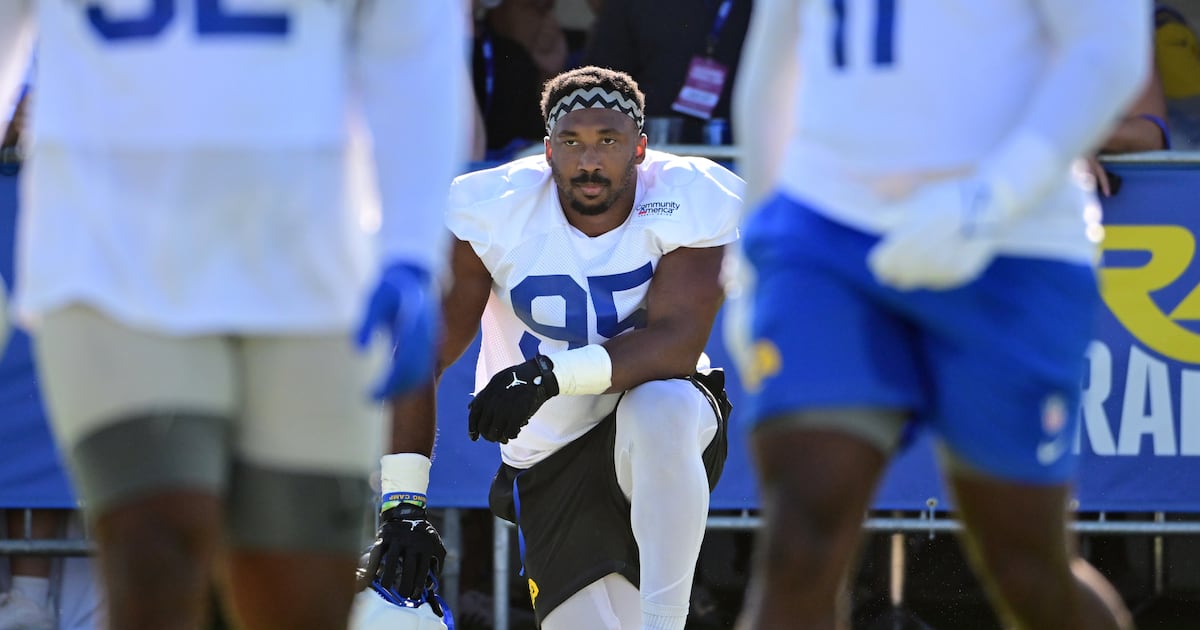 Myles Garrett says he won't try to influence Aaron Donald's 'difficult' comeback decision with Rams