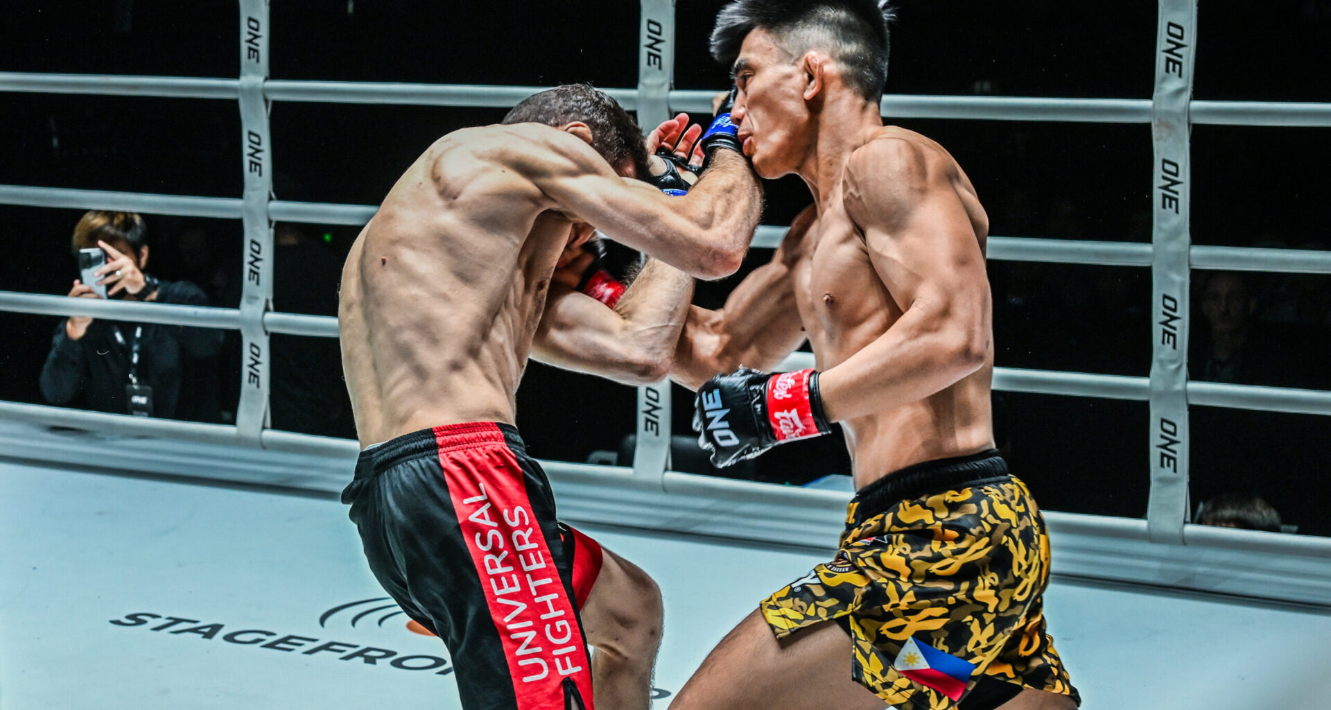 Joshua Pacio uppercuts Mansur Malachiev at ONE Fight Night 15