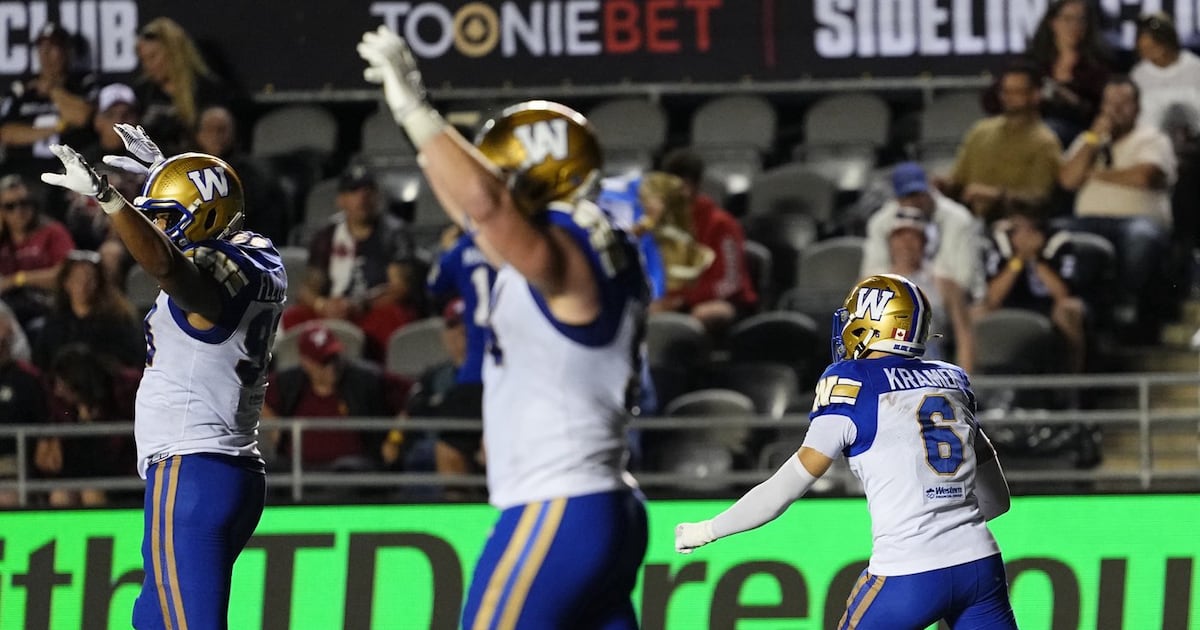 Blue Bombers rally to beat winless Redblacks in overtime