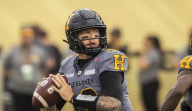 Veteran quarterbacks Collaros, Mitchell both knocked out of Hamilton-Winnipeg game
