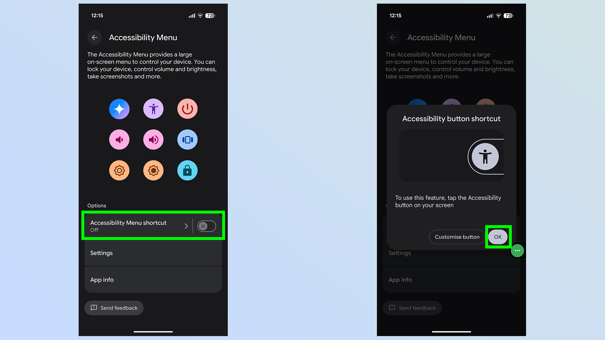 android accessibility shortcut how to