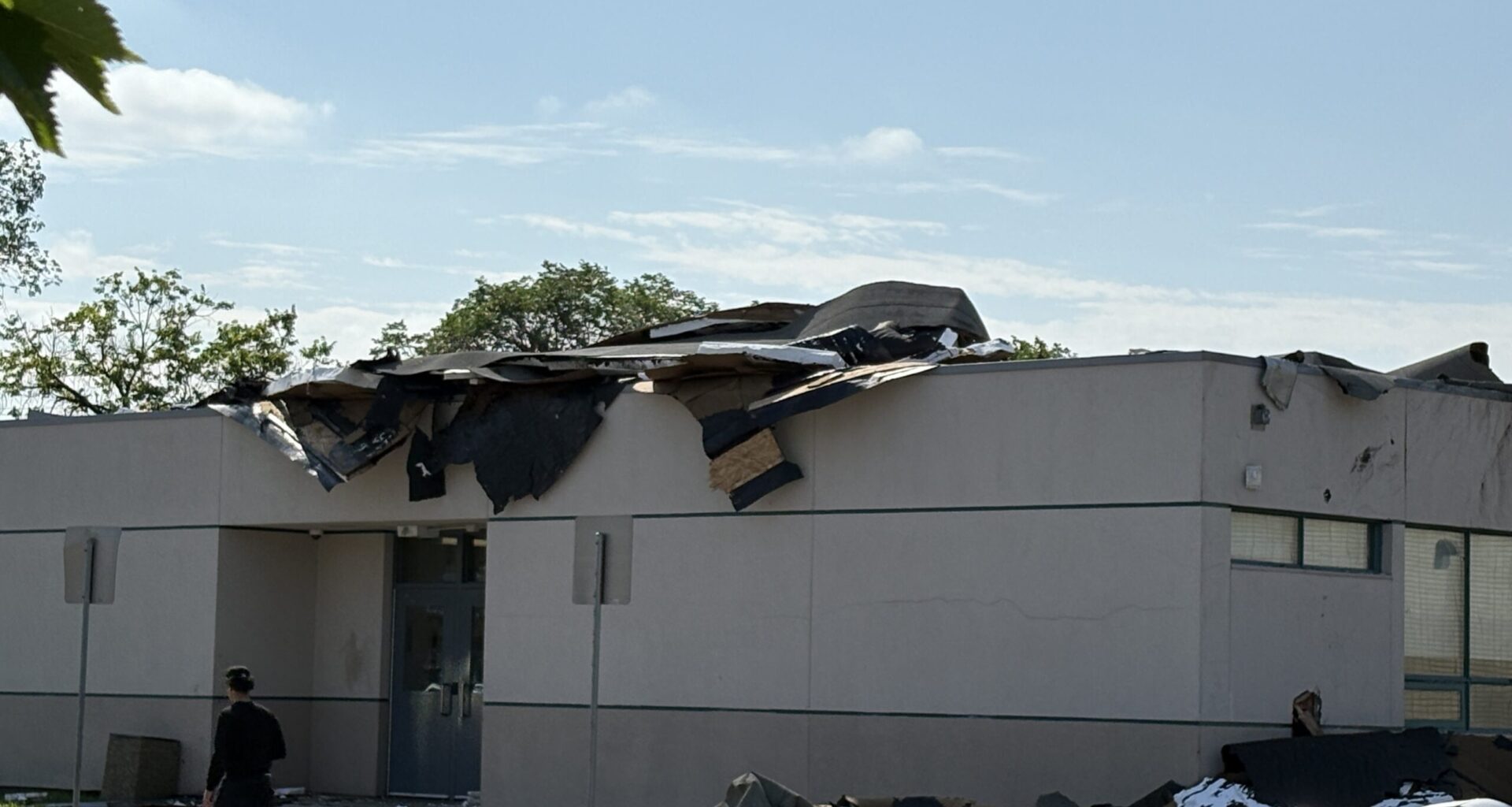 Edmonton storm: Killarney School's roof damaged