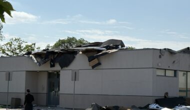 Edmonton storm: Killarney School's roof damaged