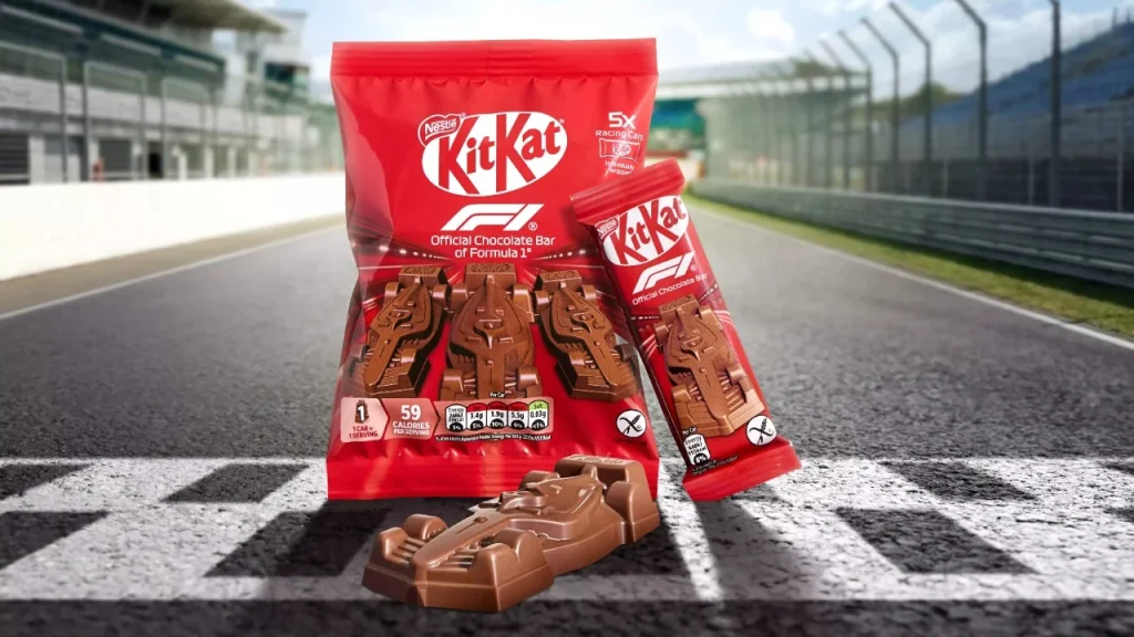 KitKat created an F1 car that's the size of a real Formula 1 car and it weighs nearly as much
