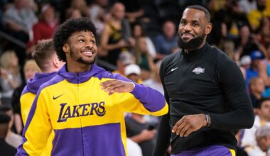 Report: No plan for Bronny James to join dad on 76ers