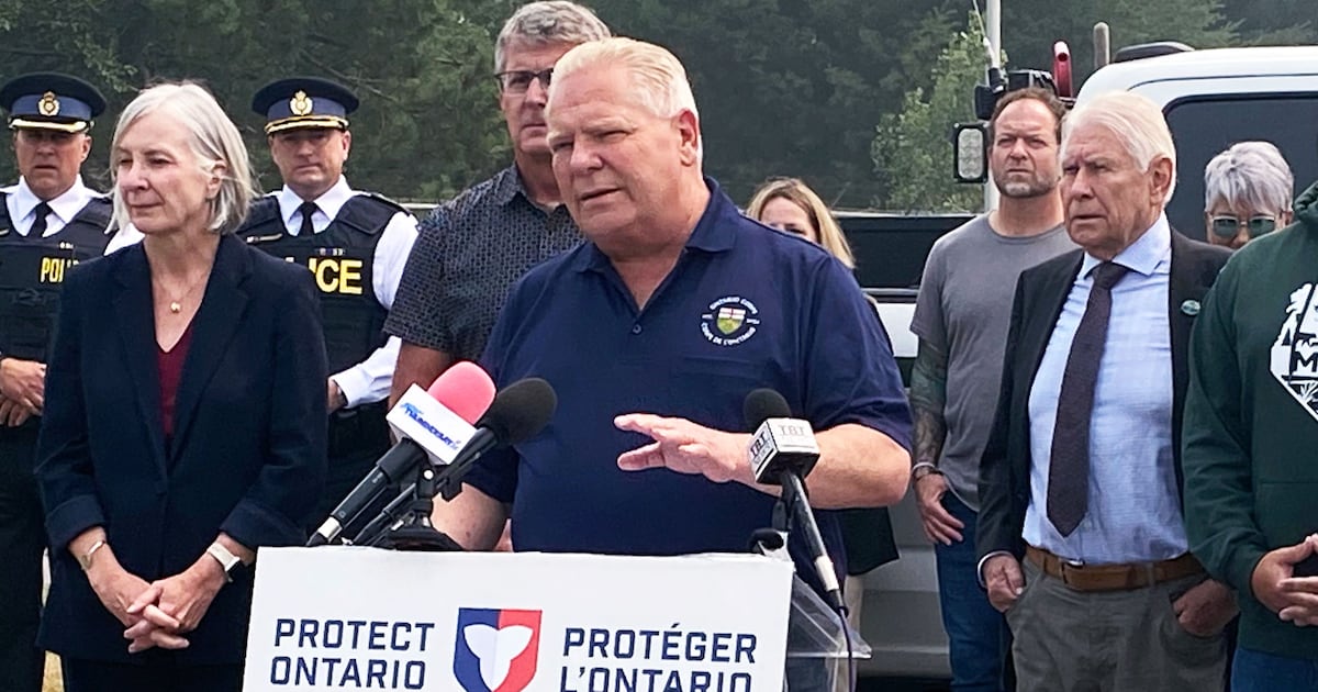 Ontario wildfires: Premier Doug Ford visits Thunder Bay